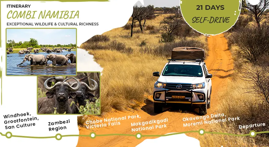 Self-Drive-Safari-4x4-Car-Hire-Botswana-Route-Combi-Namibia